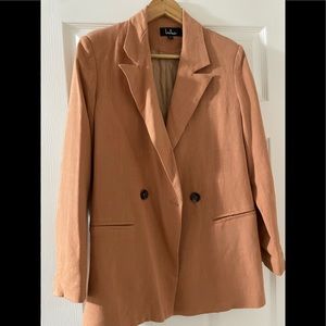 Peach blazer! Super cute for any occasion